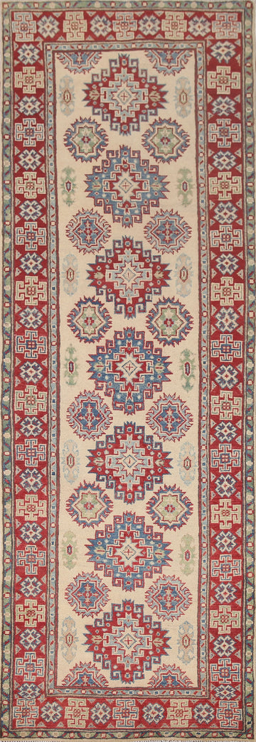 South Western Kazak Wool Runner Rug 3x8