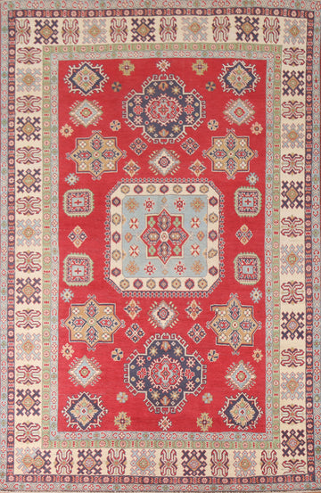 Geometric Kazak South Western Area Rug 6x10