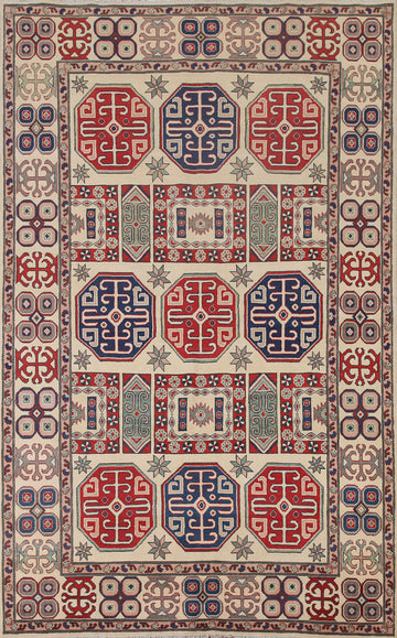 South Western Kazak All-Over Area Rug 7x10