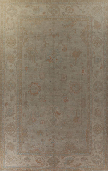 Vegetable Dye Oushak Turkish Large Rug 12x18