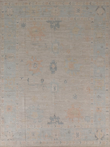 Vegetable Dye Oushak Turkish Area Rug 8x10