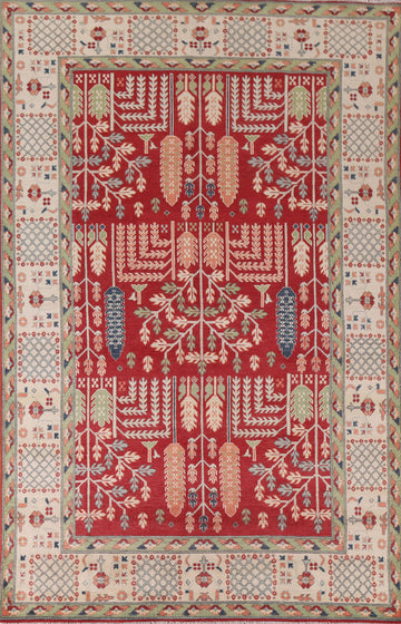 Handmade Red Kazak Wool Area Rug 6x10