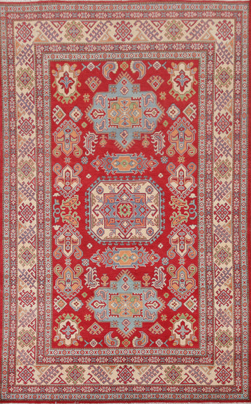 South Western Kazak Handmade Red Area Rug 6x10