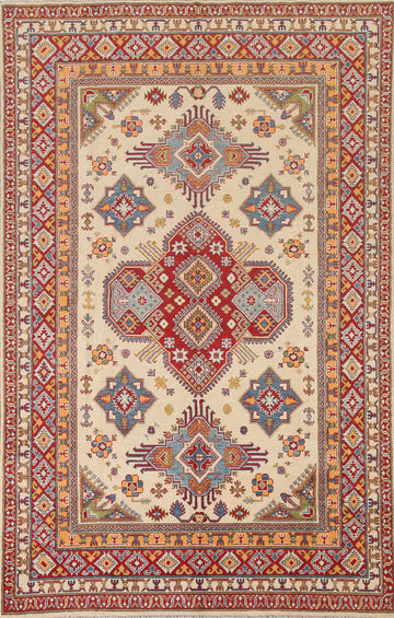 South Western Kazak Oriental Area Rug 6x10
