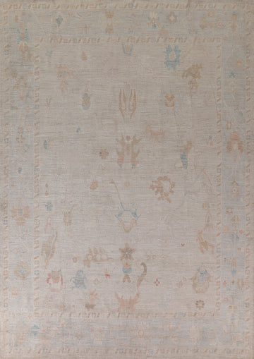 Vegetable Dye Oushak Turkish Area Rug 9x12