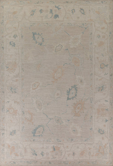 Turkish Wool Oushak Vegetable Dye Area Rug 9x12