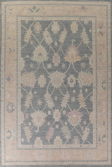 Vegetable Dye Oushak Turkish Area Rug 10x14