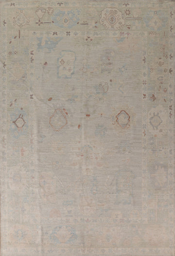 Vegetable Dye Oushak Turkish Area Rug 9x12