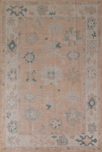 Vegetable Dye Oushak Turkish Area Rug 6x9