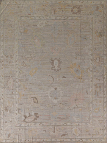 Earth Tone Oushak Vegetable Dye Area Rug 8x10