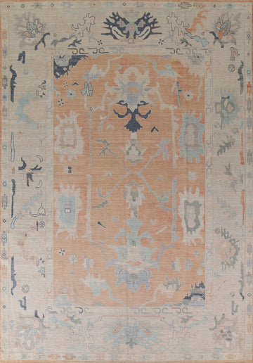 Vegetable Dye Oushak Turkish Area Rug 9x12
