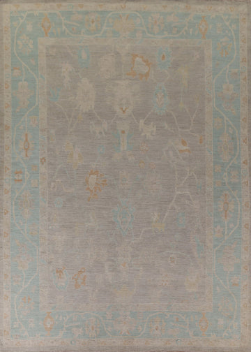 Vegetable Dye Oushak Turkish Area Rug 10x13