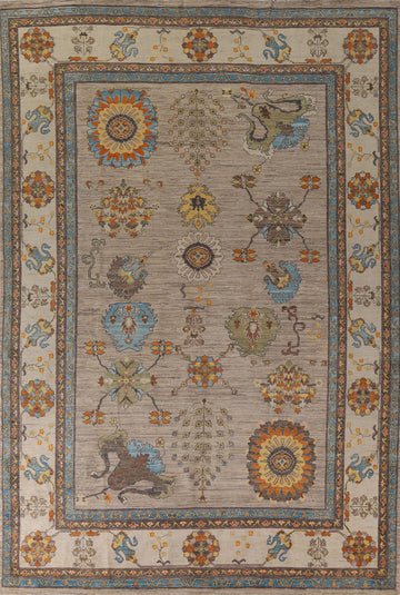Vegetable Dye Oushak Large Area Rug 10x14