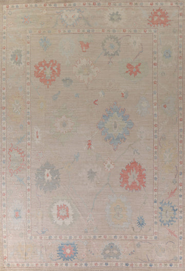 Vegetable Dye Oushak Large Area Rug 10x14