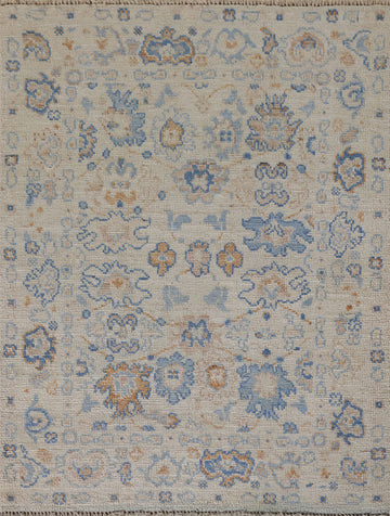 Vegetable Dye Oushak Accent Turkish Rug 3x4