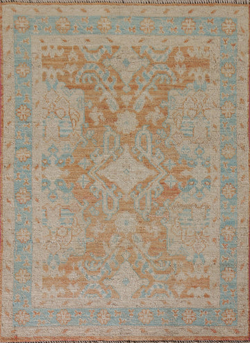 Vegetable Dye Oushak Turkish Accent Rug 3x4