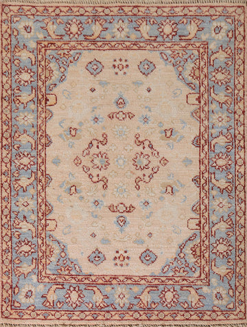 Vegetable Dye Oushak Turkish Accent Rug 3x4