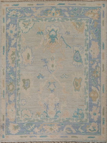 Vegetable Dye Oushak Turkish Accent Rug 3x4