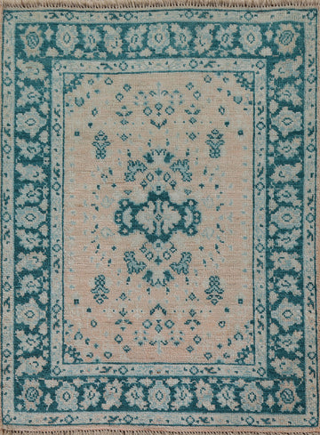 Vegetable Dye Oushak Turkish Accent Rug 3x4