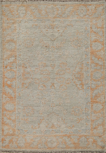 Turkish Muted Oushak Vegetable Dye Accent Rug 2x3