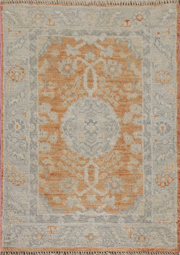 Vegetable Dye Oushak Oriental Wool Rug 2x3