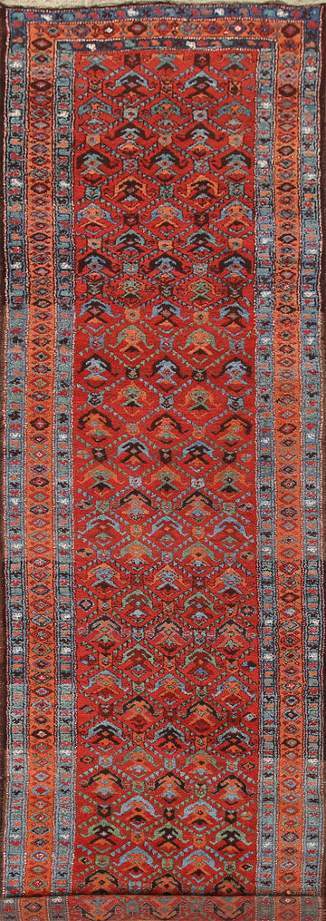 Antique Heriz Bakhshayesh Vegetable Dye Persian Rug 3x14