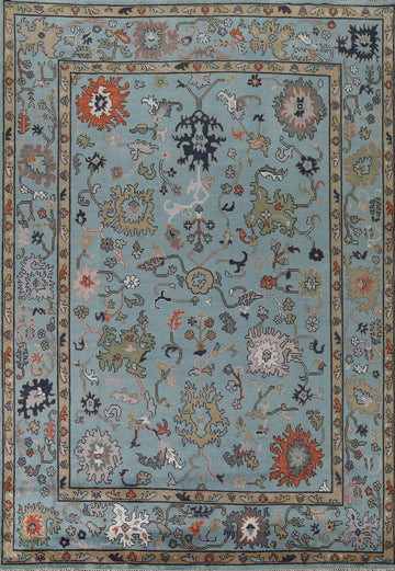 Light Blue Oushak Indian Area Rug 9x12