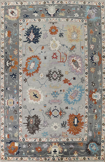 All-Over Floral Oushak Oriental Large Rug 10x14