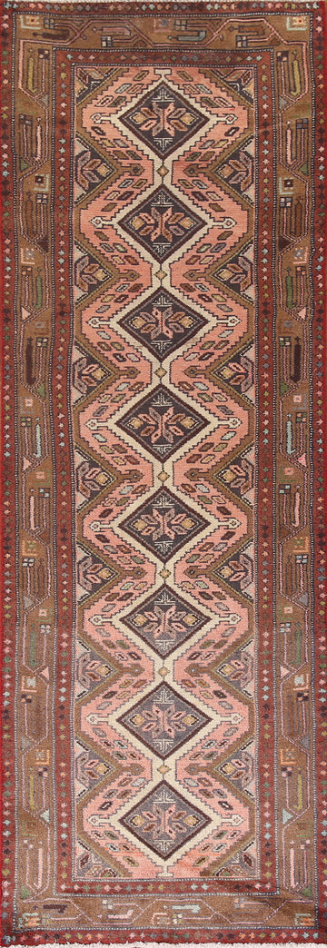 Pink Hamedan Persian Runner Rug 3x10