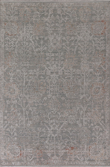 Carved Floral Tabriz Living Room Area Rug 6x9