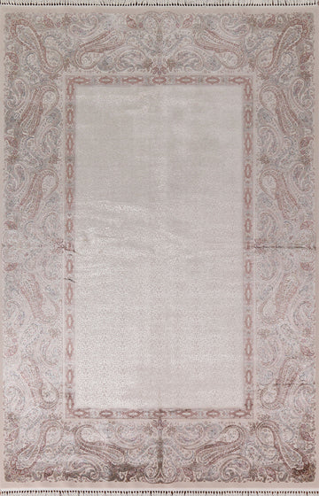Paisley Carved Tabriz Living Room Area Rug 7x10