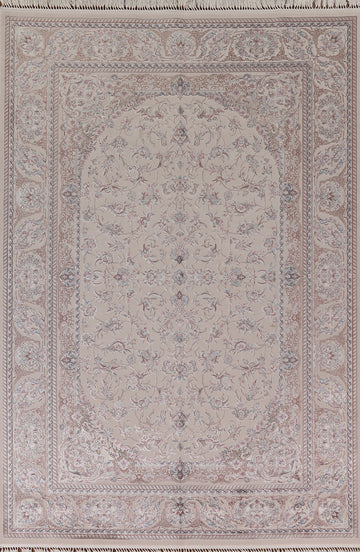 Carved Floral Tabriz Traditional Area Rug 7x10
