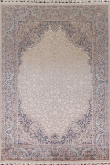 Traditional Qum Carved Area Rug 7x10