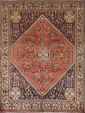 Vegetable Dye Tribal Abadeh Persian Rug 5x6