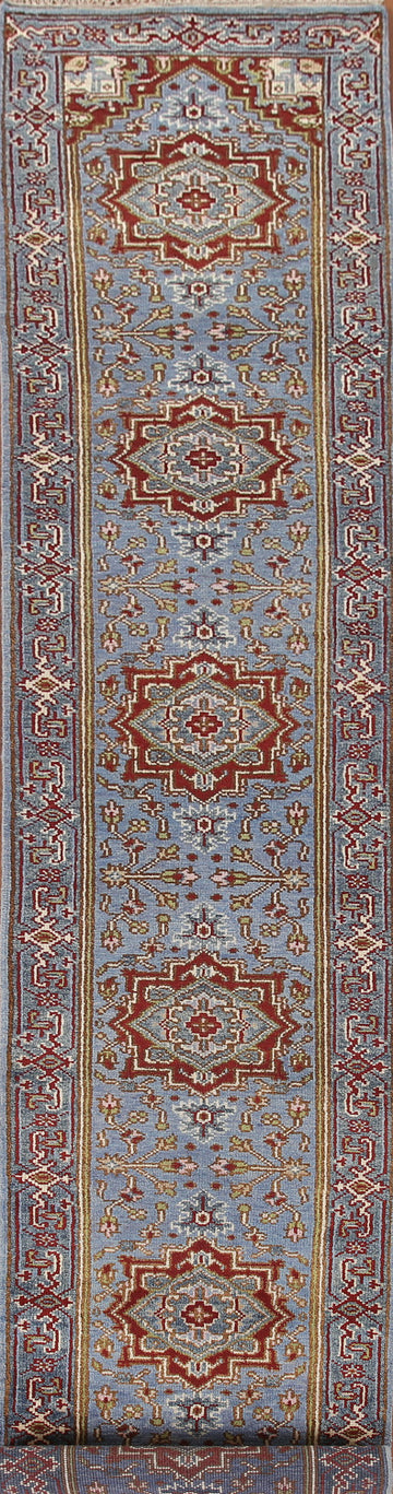 Blue Heriz Serapi Indian Runner Rug 3x16