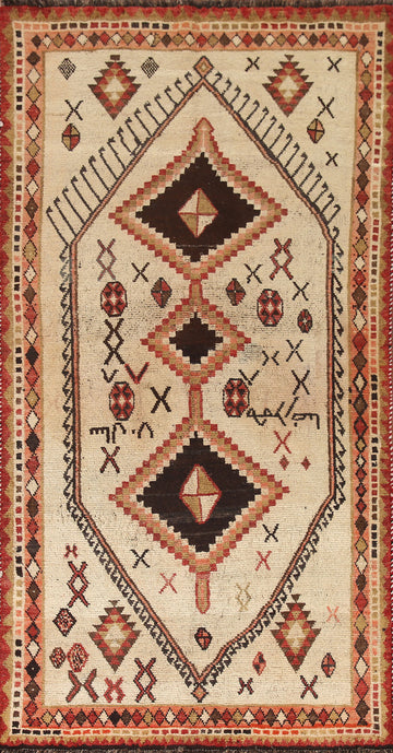 Vintage Tribal Gabbeh Persian Rug 4x8