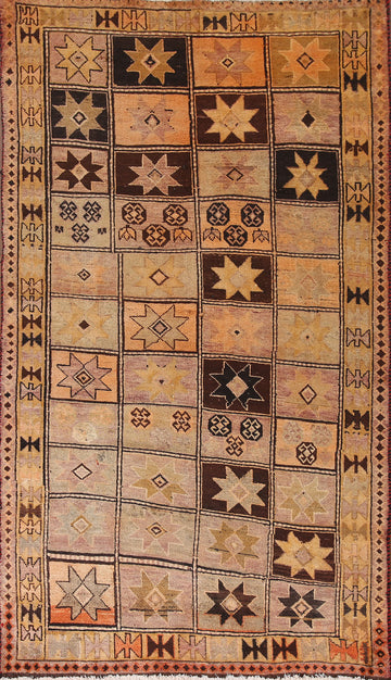 Tribal Checkered Lori Persian Area Rug 5x8