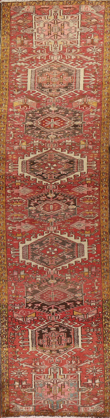 Vegetable Dye Gharajeh Persian Runner Rug 3x14
