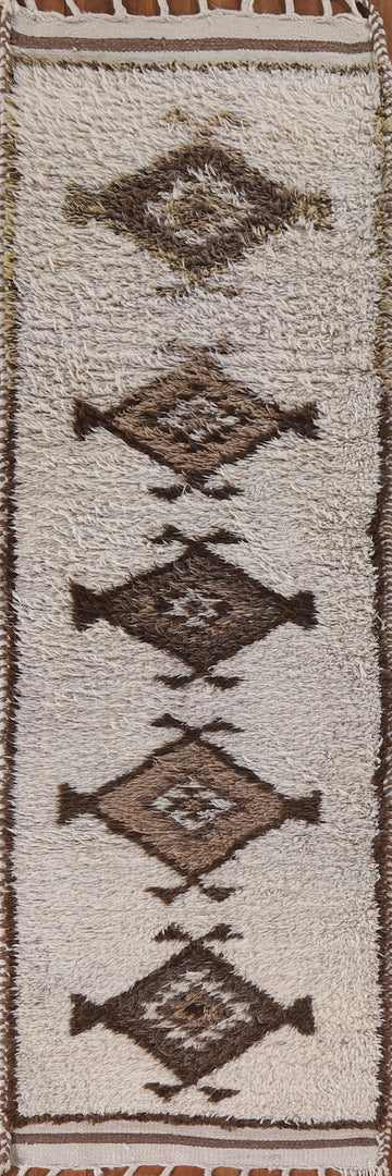 Natural Dye Kurdish Turkish Runner Rug 3x11