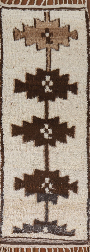 Natural Dye Kurdish Turkish Runner Rug 3x10
