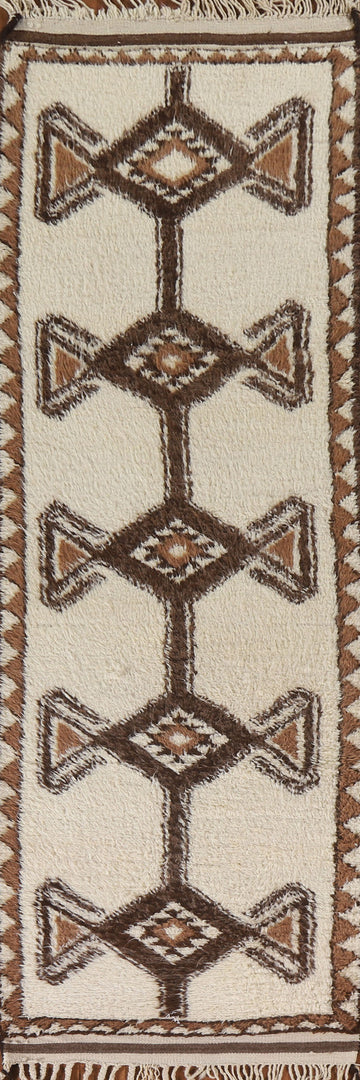 Natural Dye Kurdish Turkish Runner Rug 3x12