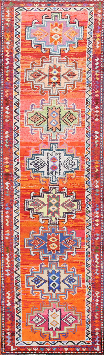Handmade Silk Anatolian Turkish Runner Rug 3x13