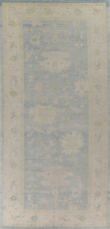 Vegetable Dye Oushak Turkish Living Room Rug 6x14