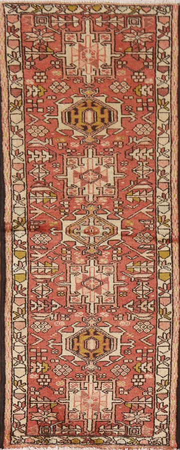 Geometric Gharajeh Persian Runner Rug 2x5