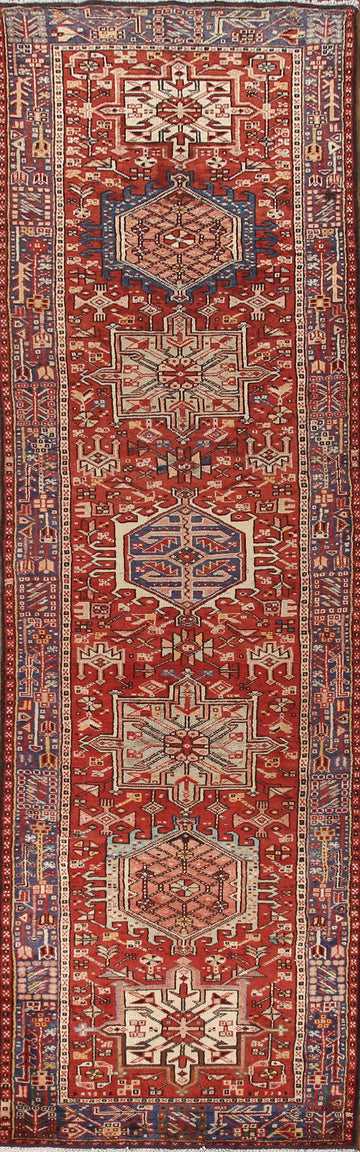 Vegetable Dye Gharajeh Persian Runner Rug 3x13