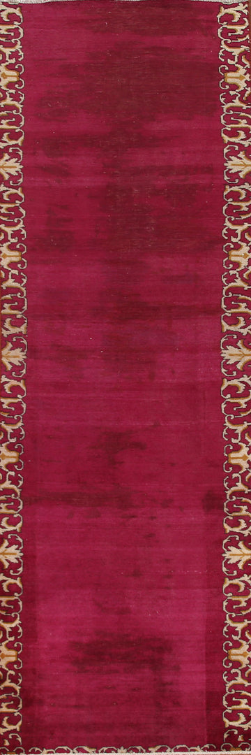 Pink Fuchsia Tabriz Persian Runner Rug 3x11