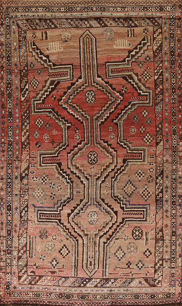 Vintage Wool Lori Persian Rug 4x8