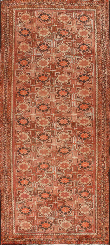 Geometric Ardebil Persian Runner Rug 4x11