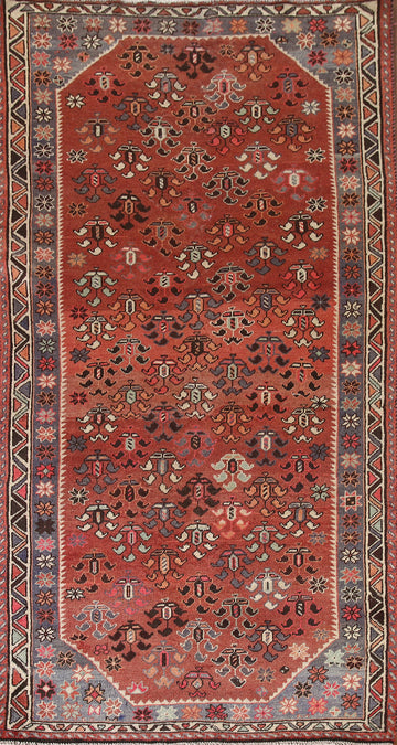 Geometric Zanjan Persian Runner Rug 4x9