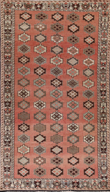 Pink Geometric Bakhtiari Persian Area Rug 5x9